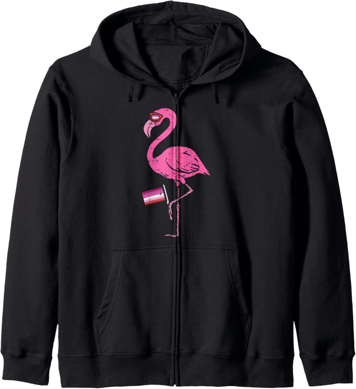 Flamingo Animal Bird LGBT Lesbian Flag Gay Pride Ally Women Kapuzenjacke