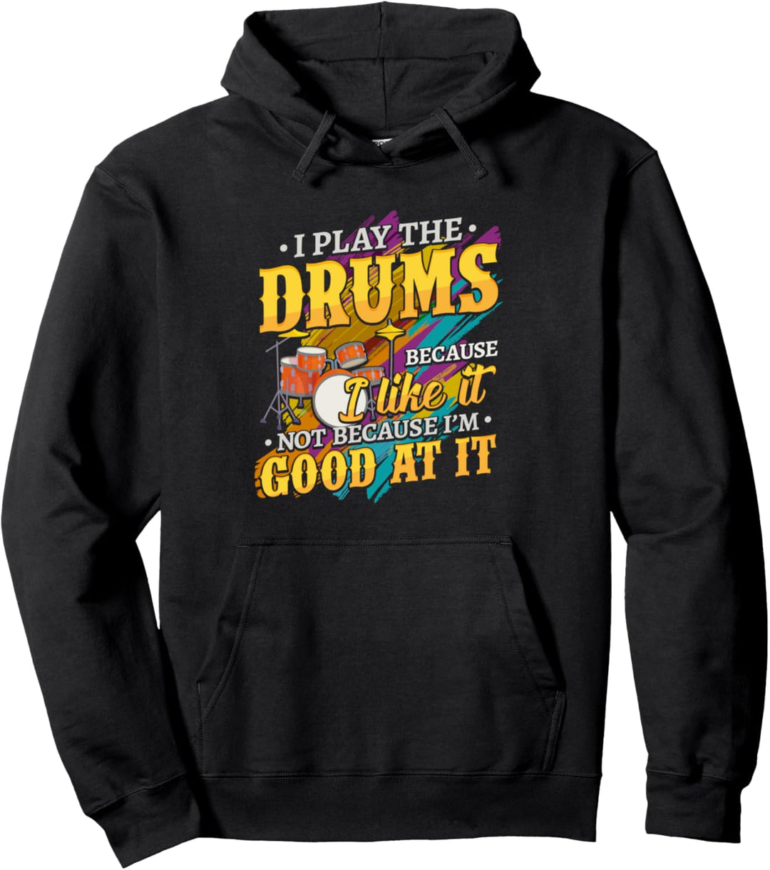 Ich spiele Trommeln Drummer Geschenk Pullover Hoodie