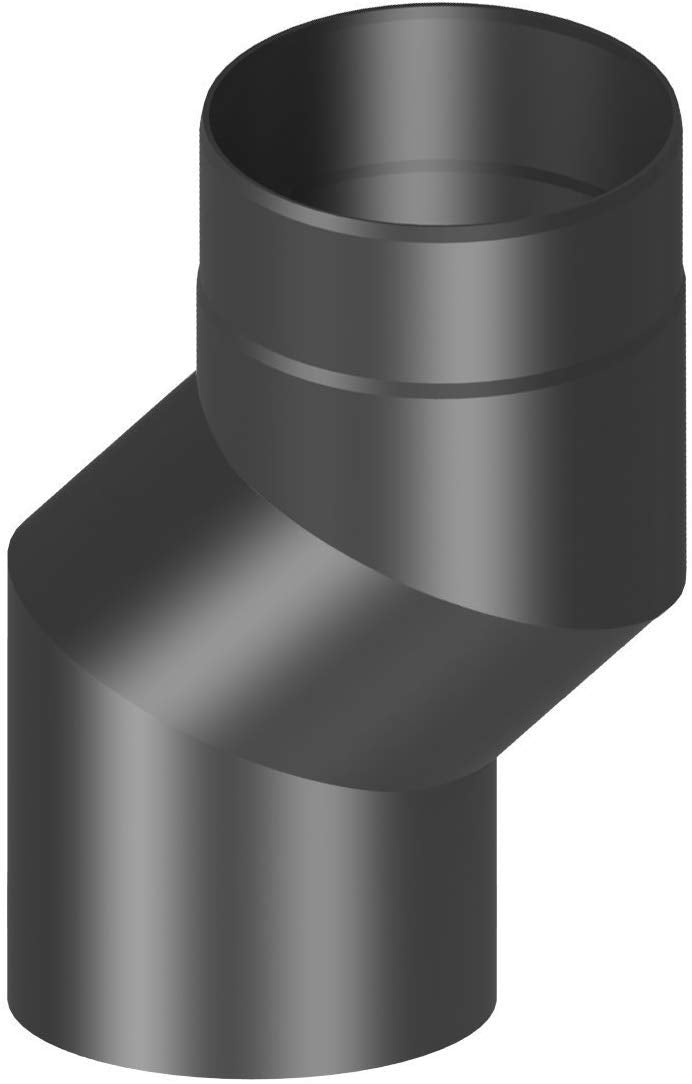 Rauchrohrbogen | S-Versatzbogen 100mm | Durchmesser 150mm | schwarz