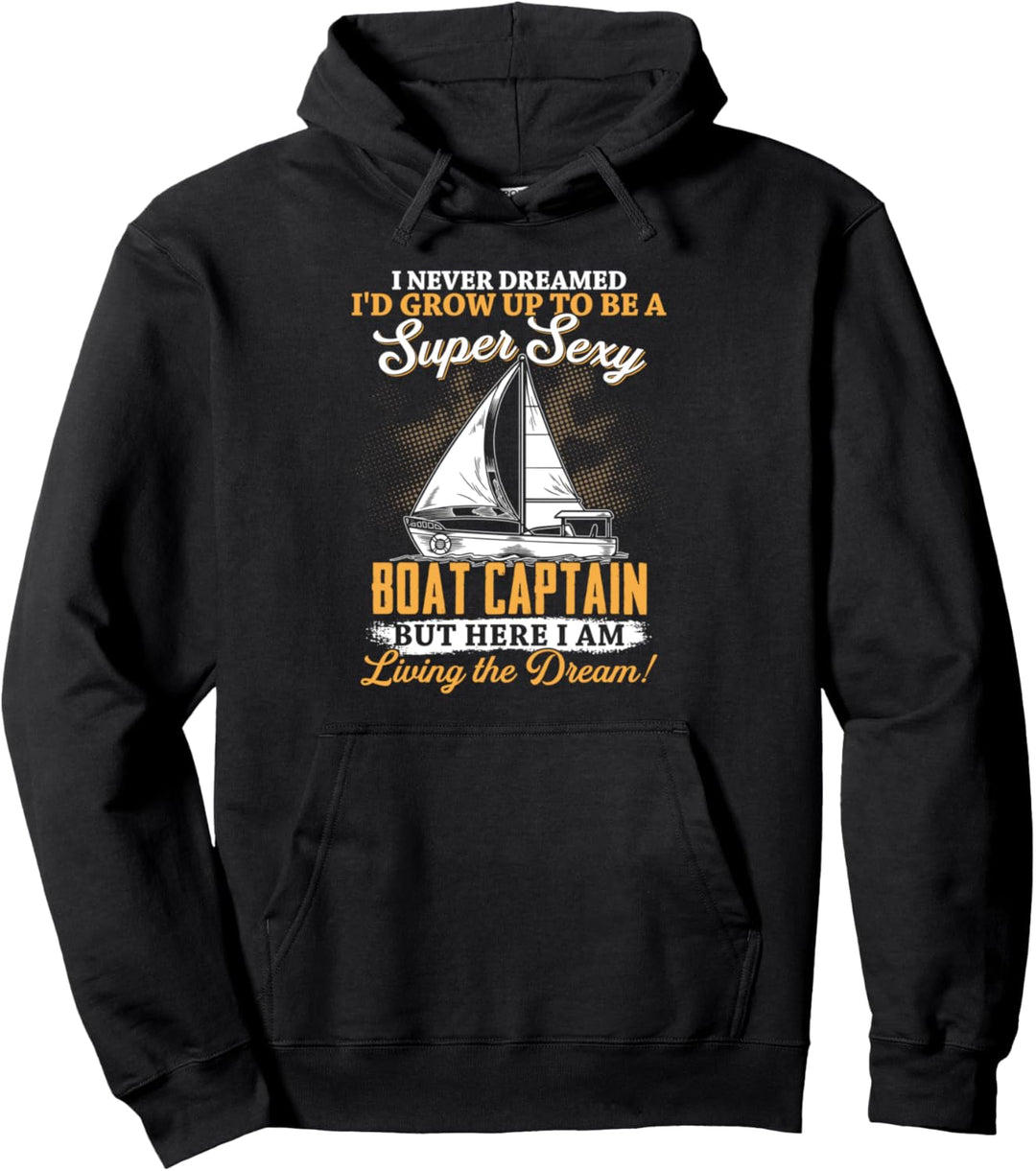 Segelboot Kapitän Bootsbesitzer Segelboot Pullover Hoodie