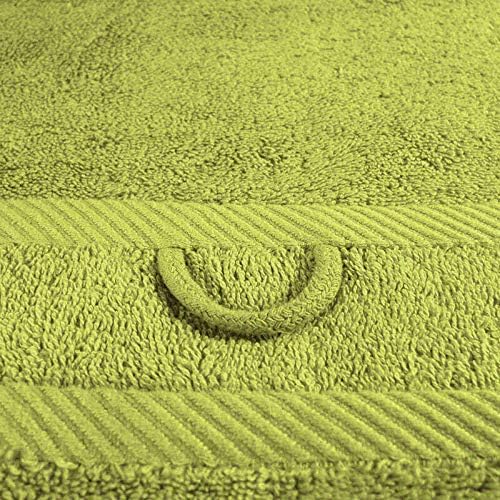 Pure Line Handtuch-Set 6 teilig, 2 Duschtücher 70 x 140 cm &amp; 4 Handtücher 50 x 100 cm, Lime, Lime