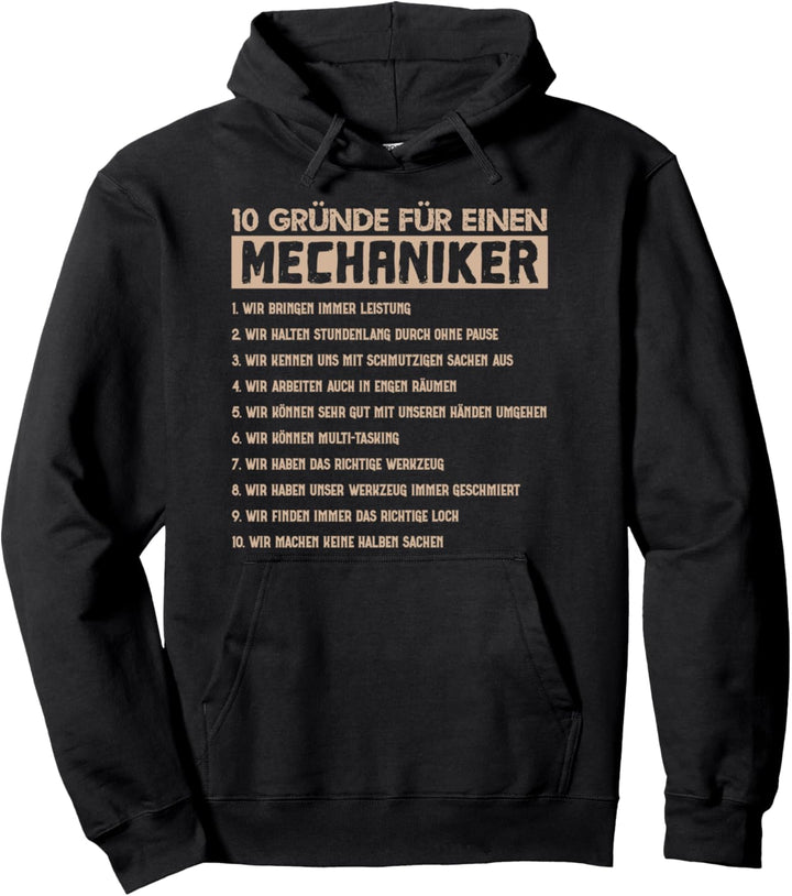 Mechaniker, Lustiger Spruch T-Shirt, Geschenk, Mann Pullover Hoodie