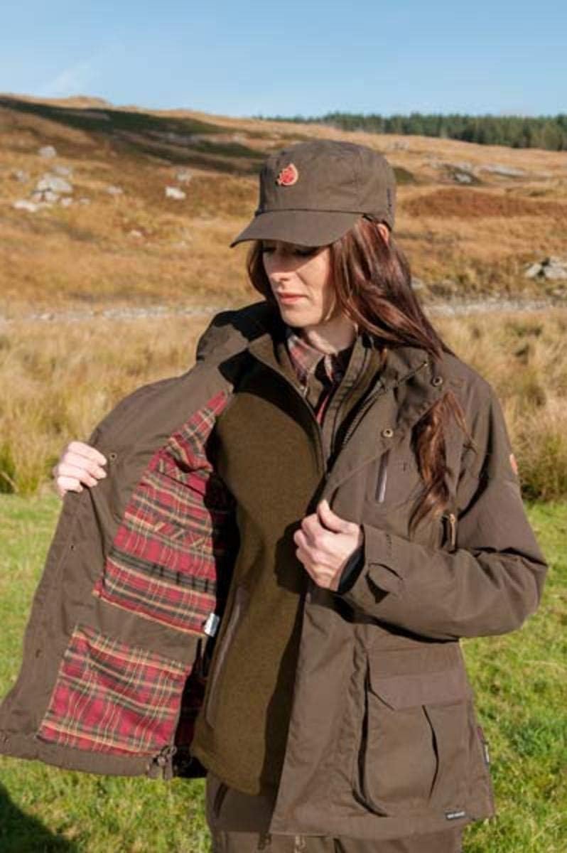 Highland Jacket Damen-dunkle Olive Braun, L