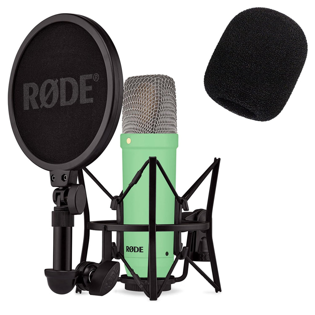 Rode NT1 Signature Green Studio-Mikrofon Grün + keepdrum WS2 Popschutz, green