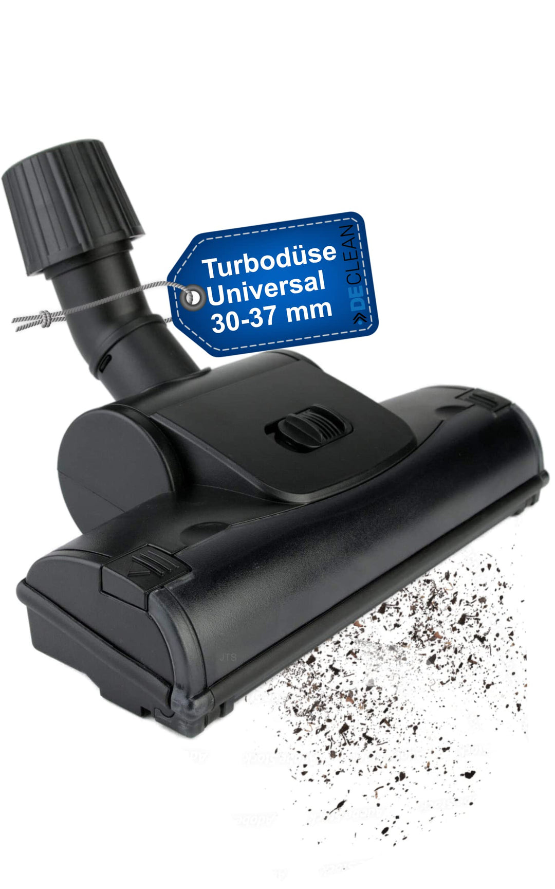 DeClean Universal Bodendüse Turbodüse mit rotierenden Bürste 30-37mm Rohranschluss kompatibel mit St