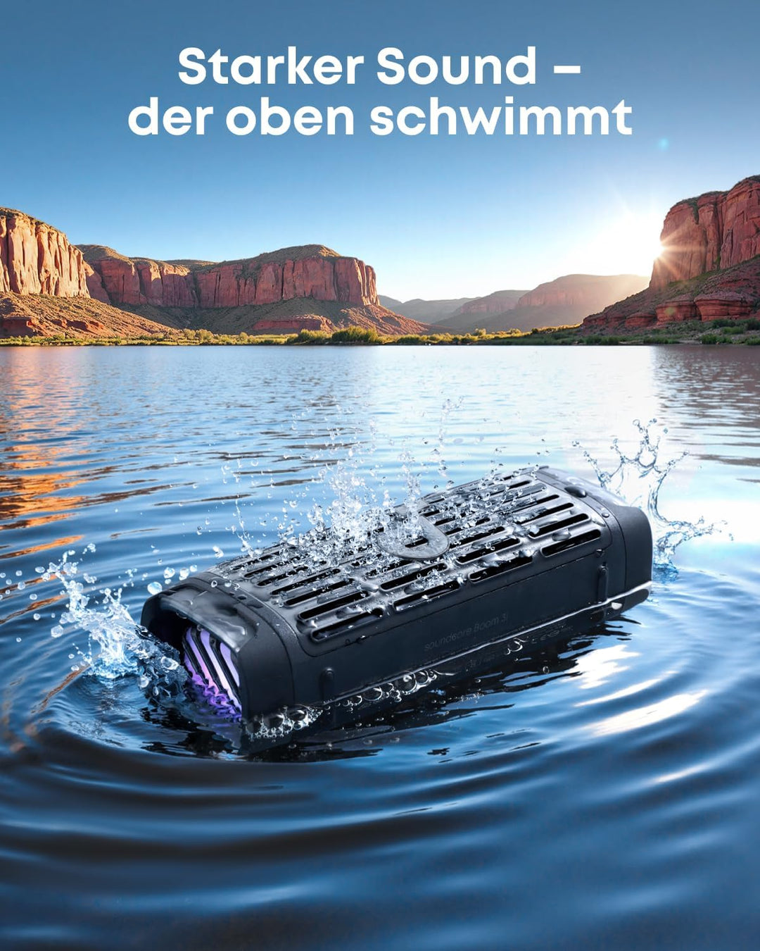 soundcore Boom 3i by Anker – Robuster Outdoor Lautsprecher, Bluetooth Lautsprecher, wasserdicht IP68