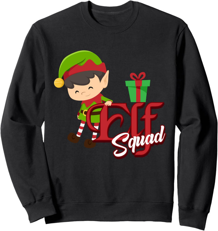 Christmas Elf Squad Jungen Kinder Xmas Family Matching Sweatshirt
