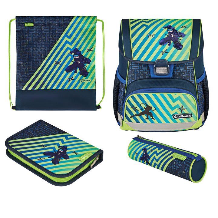 herlitz Schulranzen Loop Plus Funky Ninja, 1 Stück, Funky Ninja
