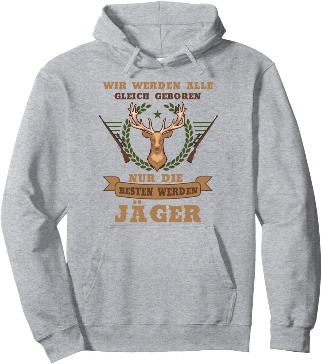 Jagd Hirsch Geweih Damhirsch Hunter Männer Jäger Pullover Hoodie