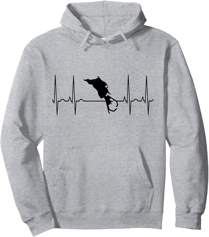 Helgoland Herzschlag Nordsee Insel Urlaub Pullover Hoodie