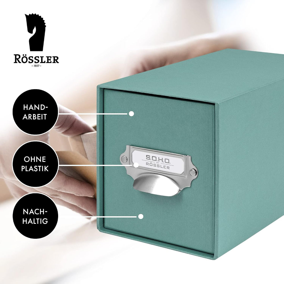 Rössler SOHO CD-Schubladenbox | Schubladen-Aufbewahrungsbox | Organizer mit Schublade | Storage Box