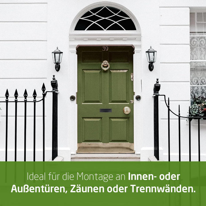 Amig - Briefkastenschlitz Schwarz Mod. 1 - Klappe für Wände oder Türen - Briefsammler mit Stahldecke