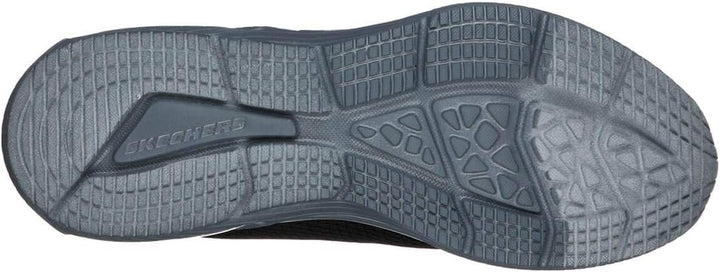 Skechers Herren 52559 Sneaker, Black Mesh Charcoal Trim