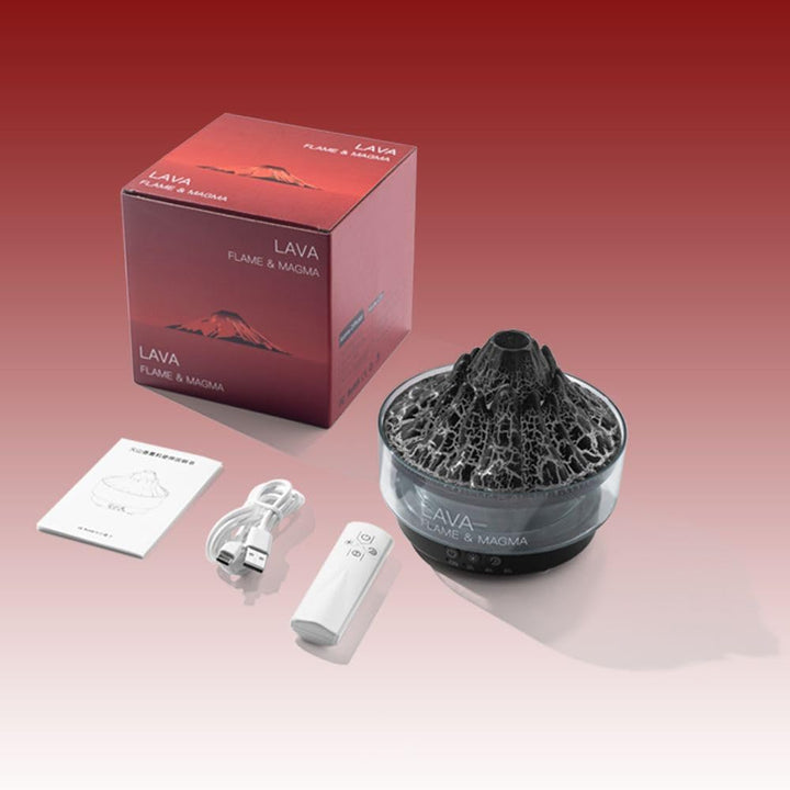 ThreeH Vulkan Luftbefeuchter &amp; Aroma Diffusor 7-Farben LED Dualmodus Schlafzimmer/Büro, Schwarz, Sch