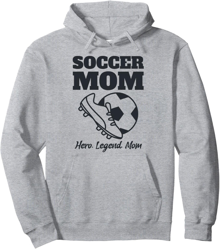 Fussball-Mutter-Shirts für Damen, Fussball, Mama, Hero Legend Mom Pullover Hoodie