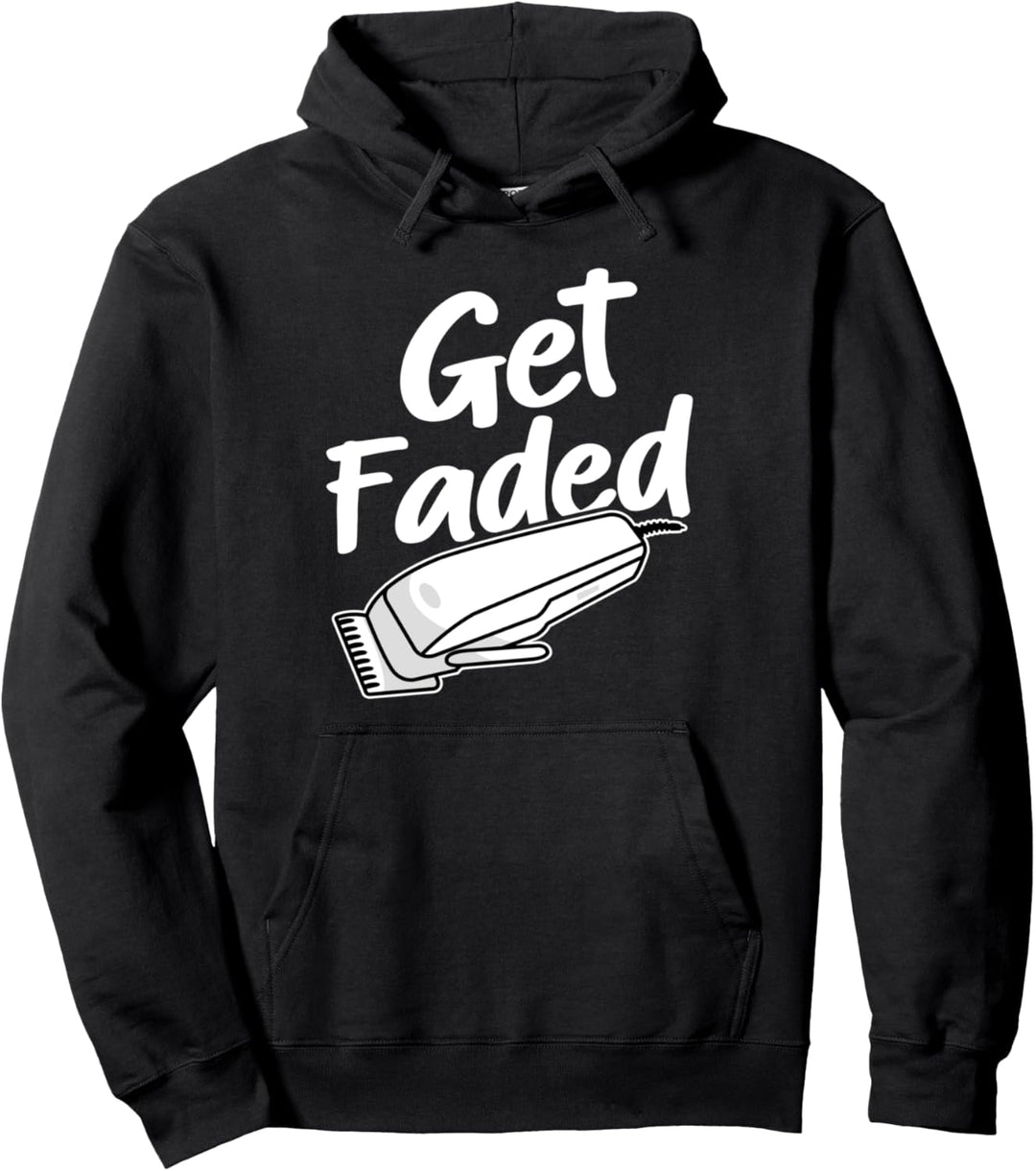 Holen Sie sich verblasste lustige Barbier Pullover Hoodie