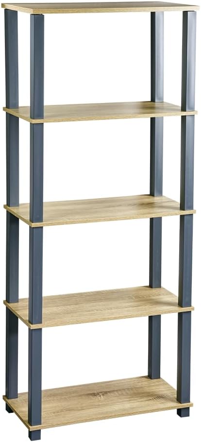 Kesper | Regal, Material: MDF, Masse: B 60 x T 29 x H 147 cm, Farbe: Somona Eiche Dekor, Grau | 1845