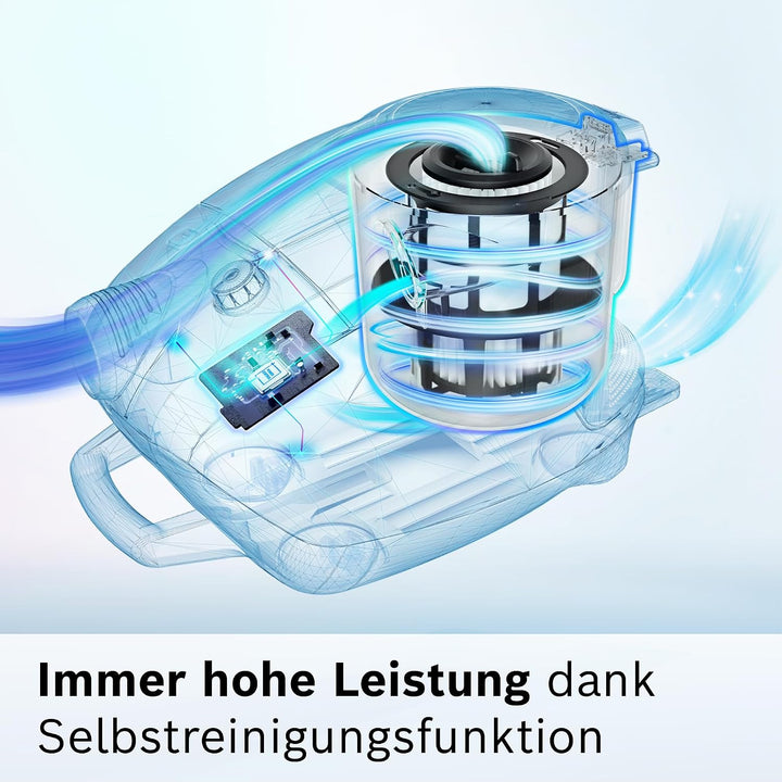 Bosch Staubsauger beutellos ProSilence Serie 8 BGS7MS64, Bodenstaubsauger, leise, Hygiene-Filter, Bo