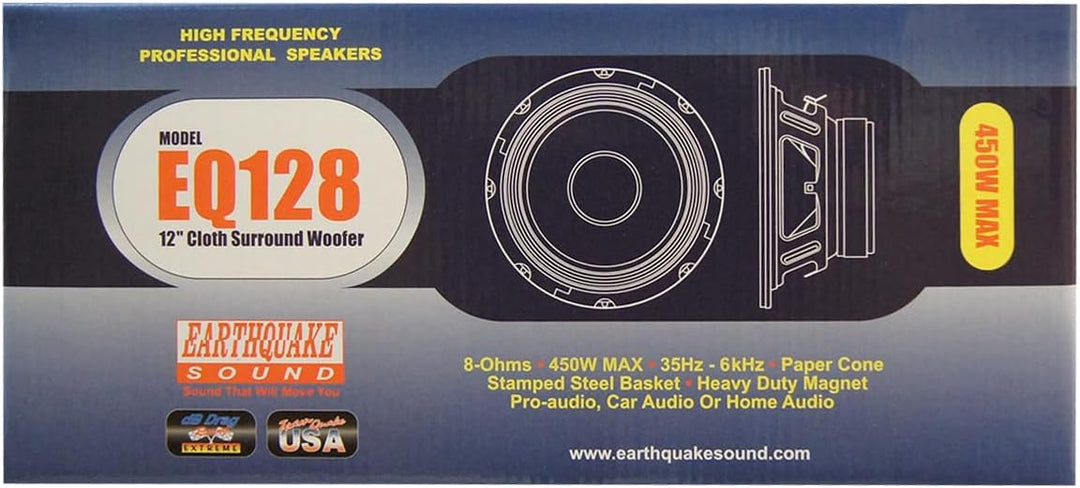 Earthquake Sound EQ-12-8 400W 8-Ohm 12" Cloth Surround Speaker - Open Basket