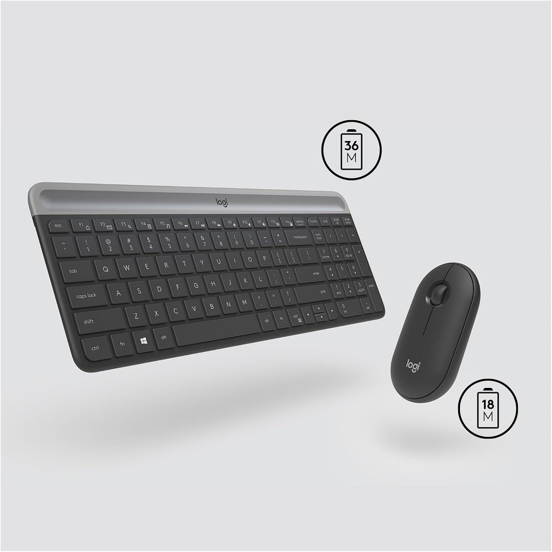 LOGITECH - EINGANGABEGERÄTE Slim WRLS Tastatur Maus Combo MK470 - Graphit - CH - ZENTRAL