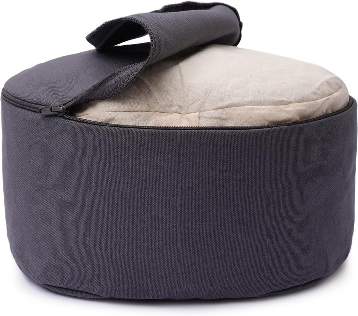 Yogabox Meditationskissen/Yogakissen Lotus oval grau, grau
