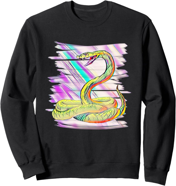 Cobra Motiv Schlange Terrarium giftiges Reptil Schlangen Sweatshirt