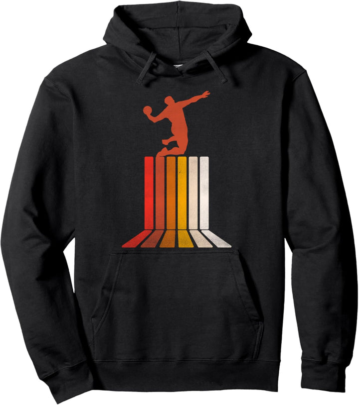 Handballspieler-Geschenk-Idee Retro-Grafik Pullover Hoodie