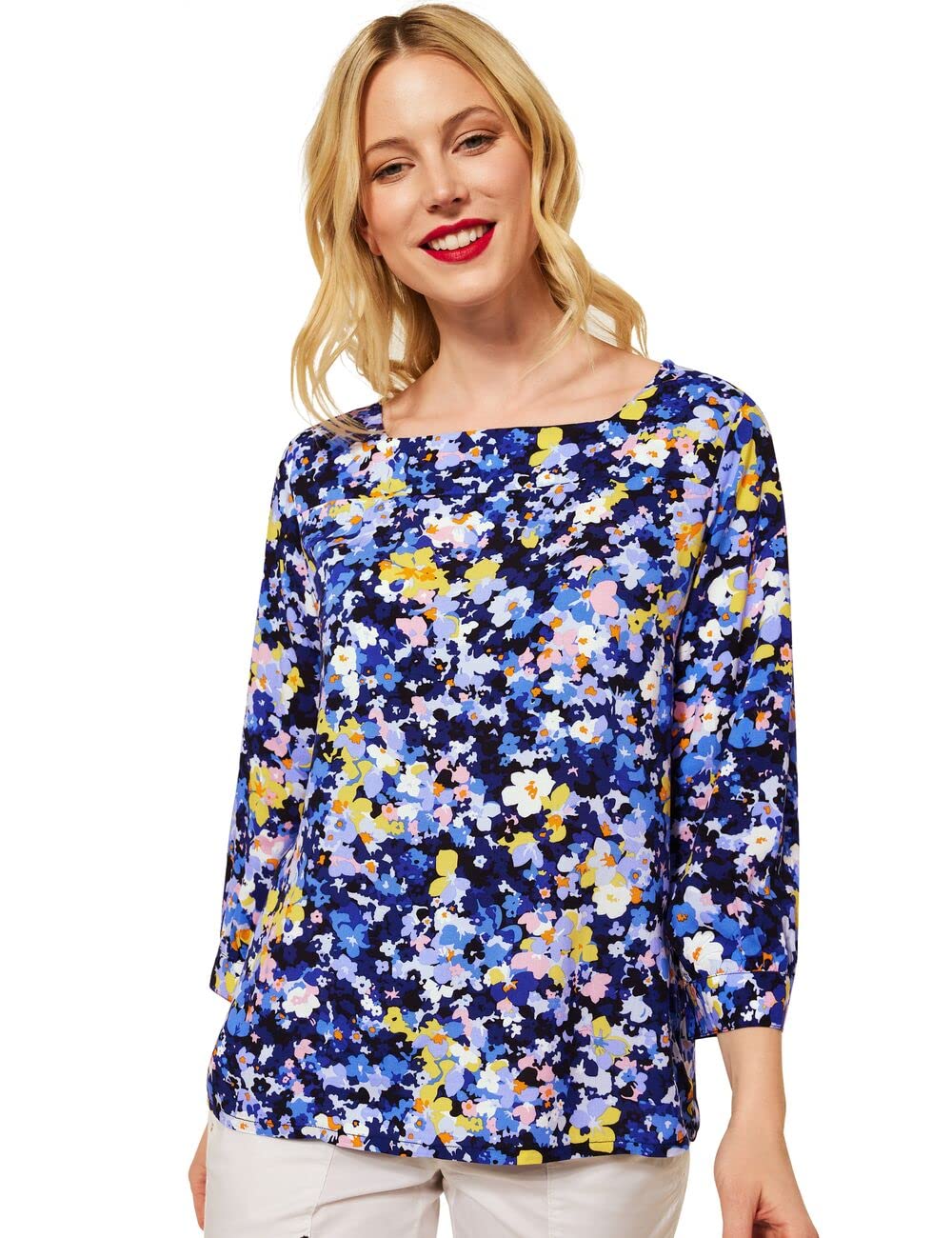 STREET ONE Damen Bluse 38 Grand Blue, 38 Grand Blue