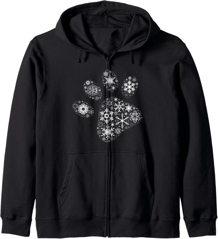 Weihnachtsschneeflocke - Hundepfotenabdruck Kapuzenjacke