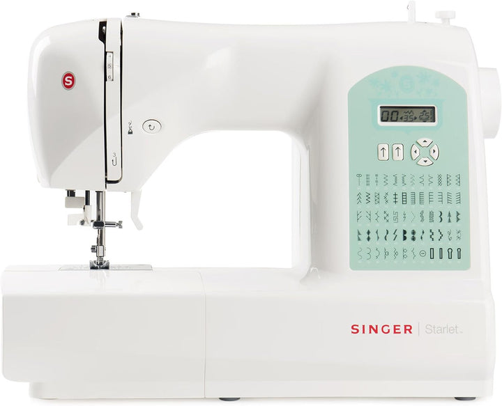 Singer Starlet Computerisierte Nähmaschine, Metall, Weiss, Mint Panel