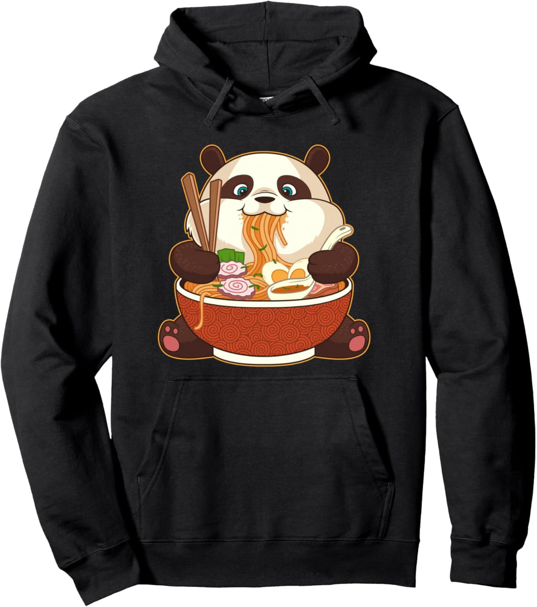 Kawaii süsses Anime Panda Otaku japanisches Ramen-Nudel Pullover Hoodie