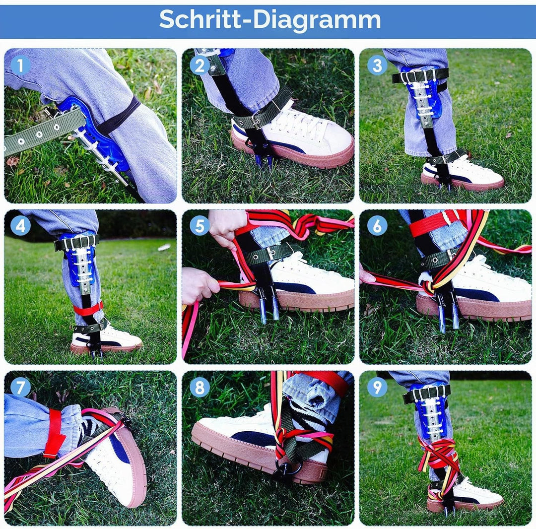 Kotsy Baumnägel-Set aus Edelstahl, zum Klettern von Bäumen, Sicherheitsgurt zum Klettern rot