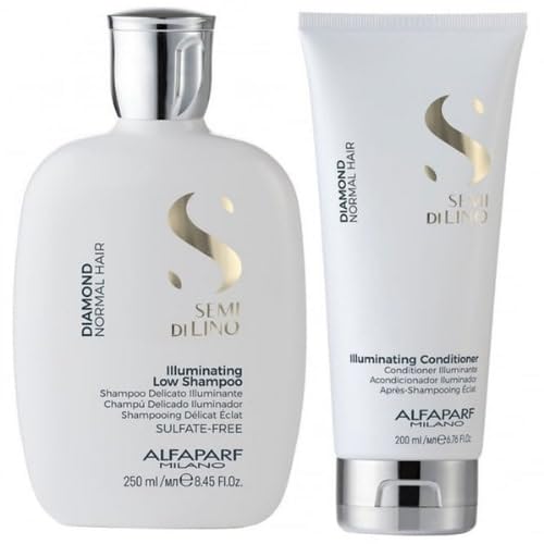 Alfaparf Semi Di Lino Diamond Illuminating Low Shampoo 250 ml + Conditioner 200 ml "Duo Set"