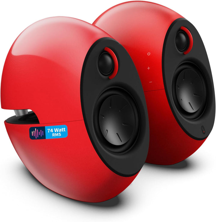 Edifier Luna E25 Design-Lautsprecherset mit Bluetooth (74 Watt), rot E25HD RED