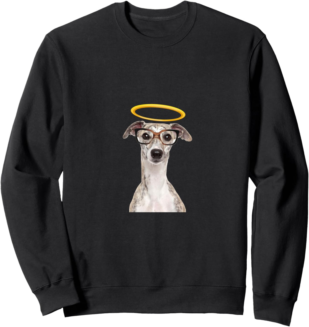 Holy Dog Greyhound w Glasses Sweatshirt