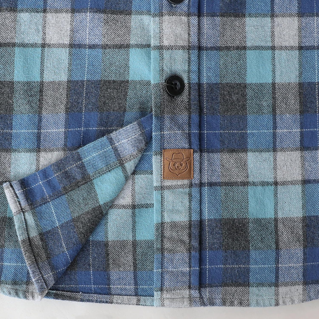 Dubinik® Flanellhemd Herren Flanellhemden Langarm Regular Fit Kariert Button Down Warm Freizeit Hemd