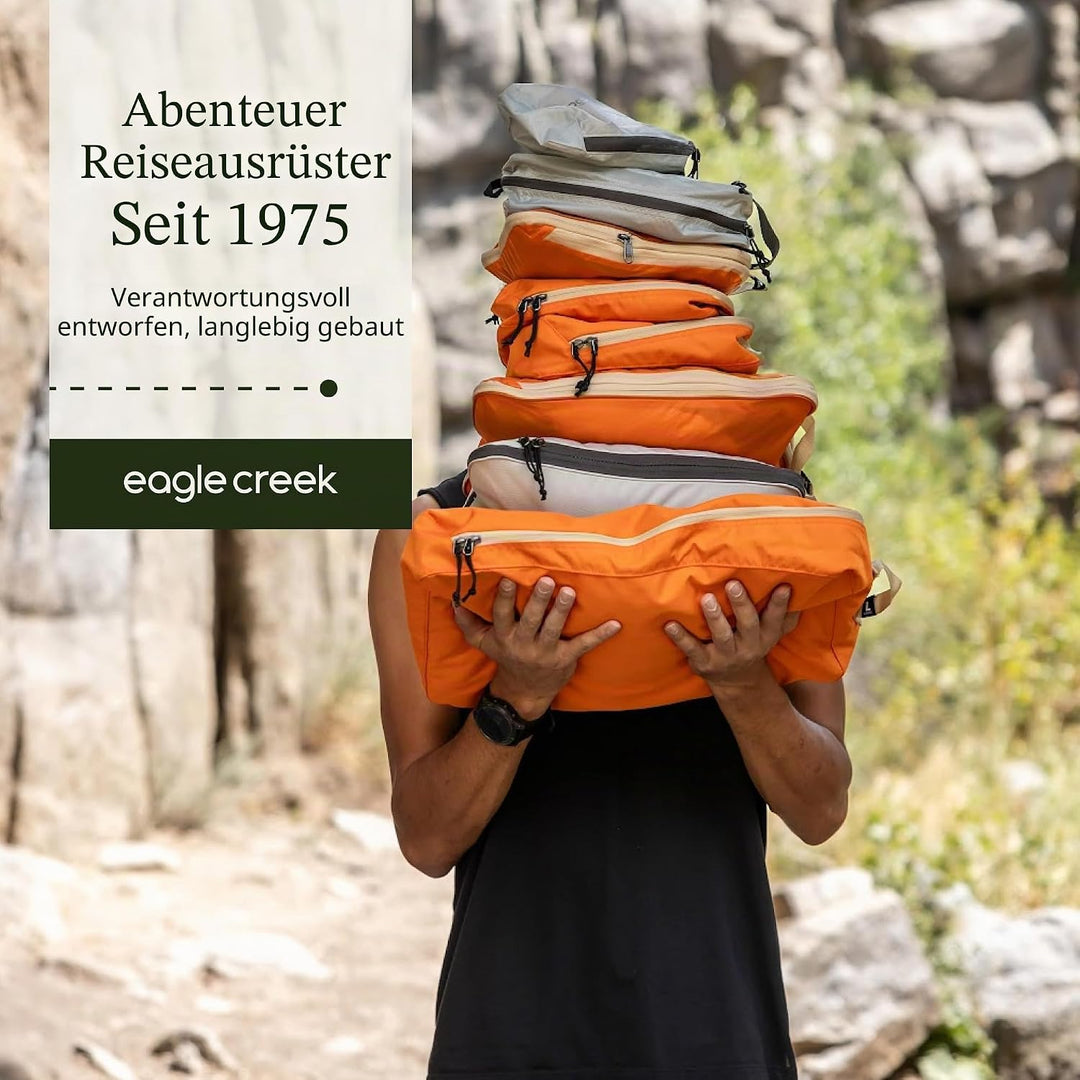Eagle Creek Pack-It Starter Set I Garment Folder L &amp; 2 Packwürfel S+M I Knitterfrei &amp; Kofferorganisa