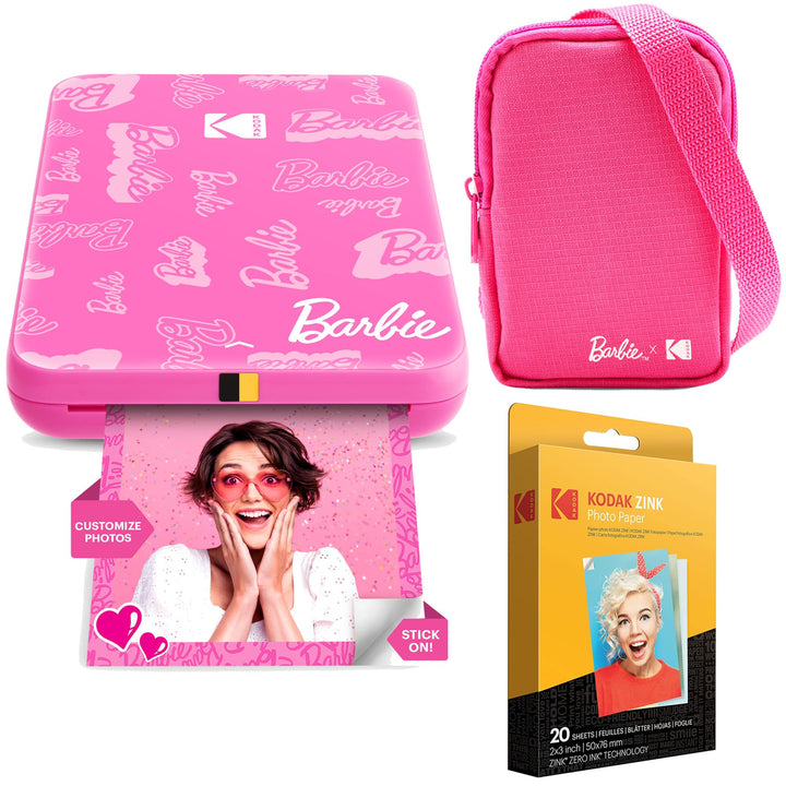 Kodak x Barbie Step Slim Kabelloser Sofortbild-Fotodrucker Barbie Starter-Bundle (Signature Style) +