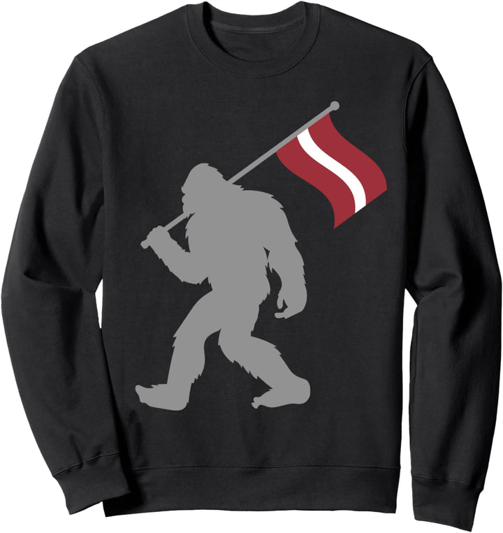 Latvija oder Lettische Fahne auf Lettland Flagge Sweatshirt