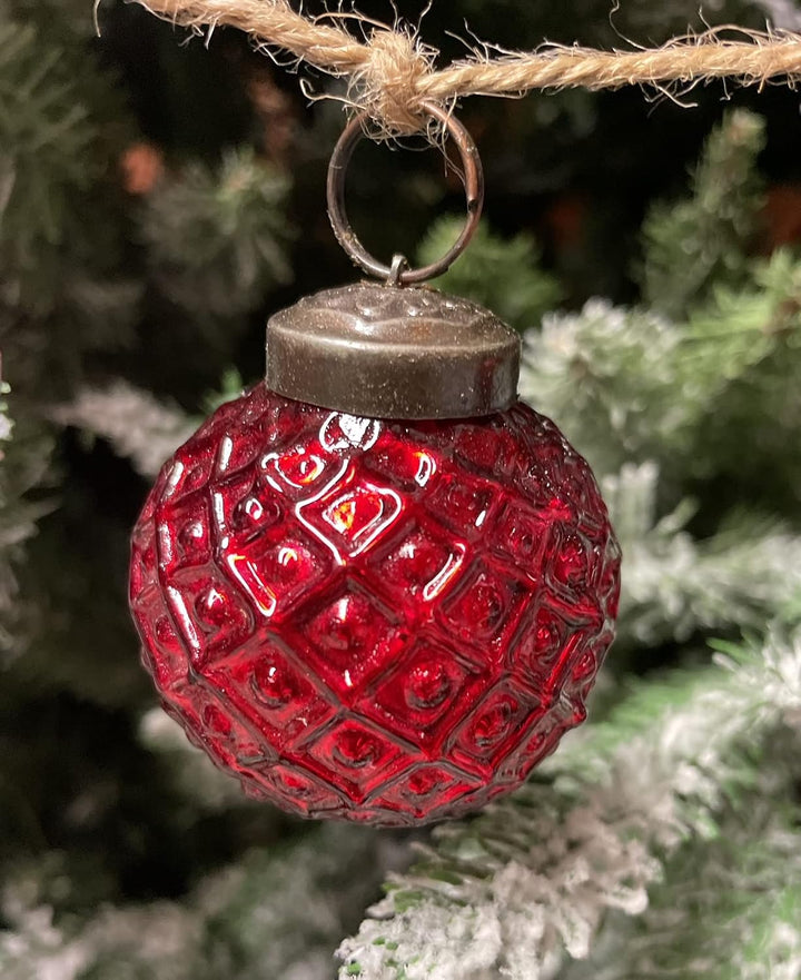 2er Set edle Luxus Glas Weihnachtskugelgirlanden Ø 5cm Weihnachtsbaum Kugeln Christbaumkugeln Weihna