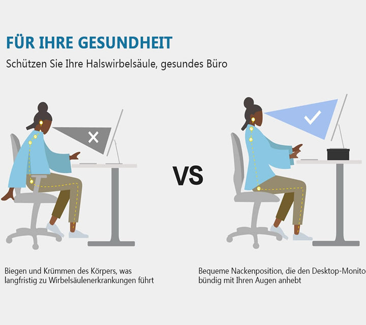 FITUEYES 2 Stück Monitorständer Bildschirmständer für Monitor Laptop Fernseher aus Glas 38,5 x 24 x
