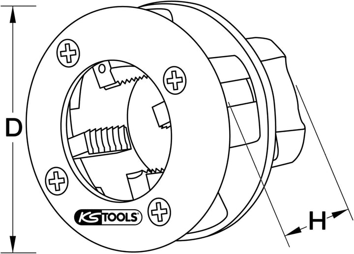 KS Tools 903.3304 Gewindeschneidkopf, Ø 1"