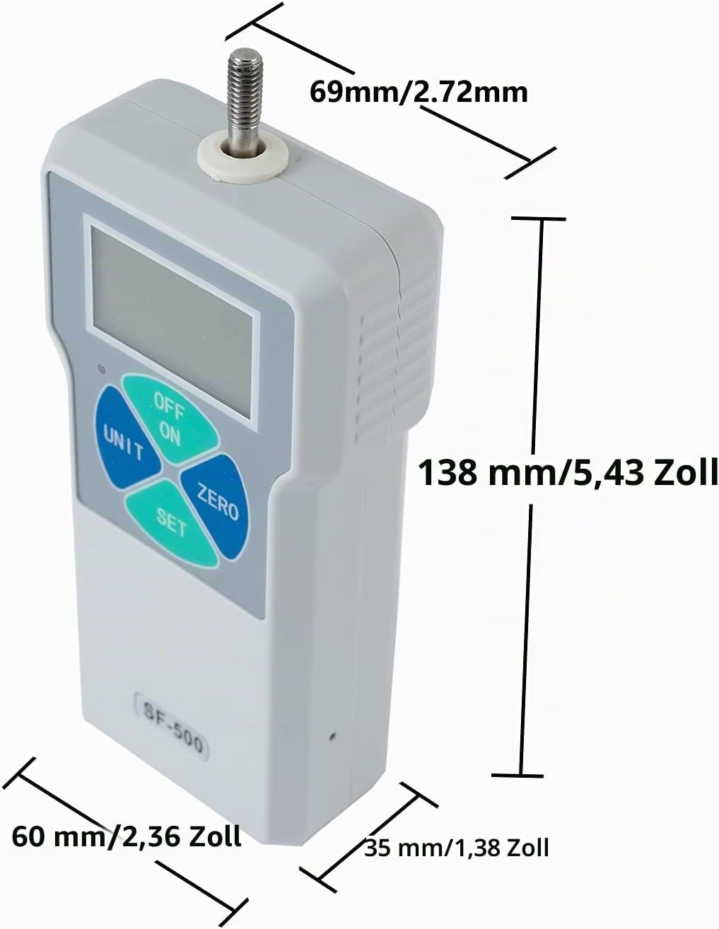 Beslands Force Gauge Digitales Kraftmessgerät Push-Pull-Messgerät Hochpräzisions-Digital-Kraftmessge