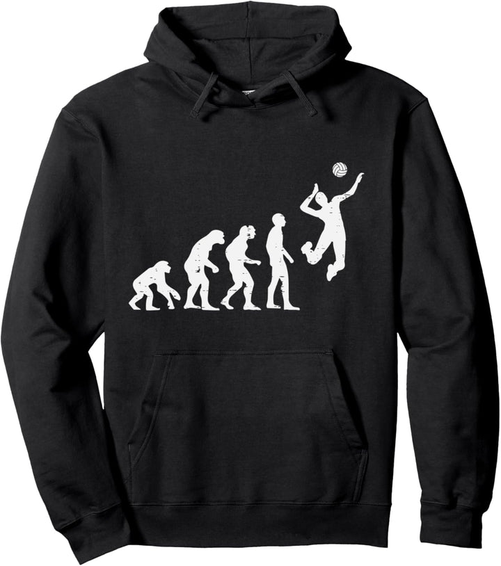Volleyball Evolution Funny Player Spiker Men Women Kids Pullover Hoodie