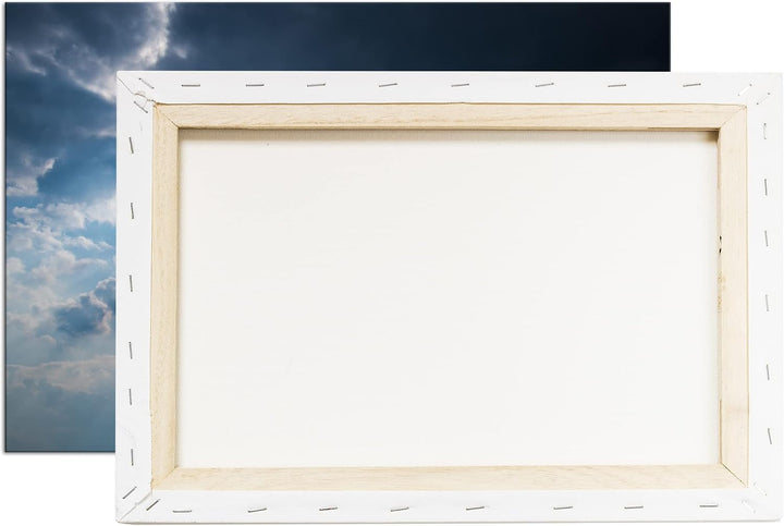 deyoli strahlende Wolken Format: 80x60 als Leinwandbild, Motiv fertig gerahmt auf Echtholzrahmen, Ho