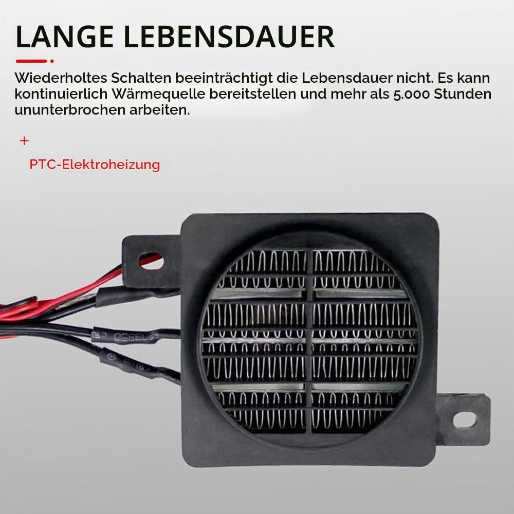 Uadme PTC Heizelement 12V, 100W PTC Auto Heizung, Elektrisch Isolierte Lufterhitzer mit Konstanter T