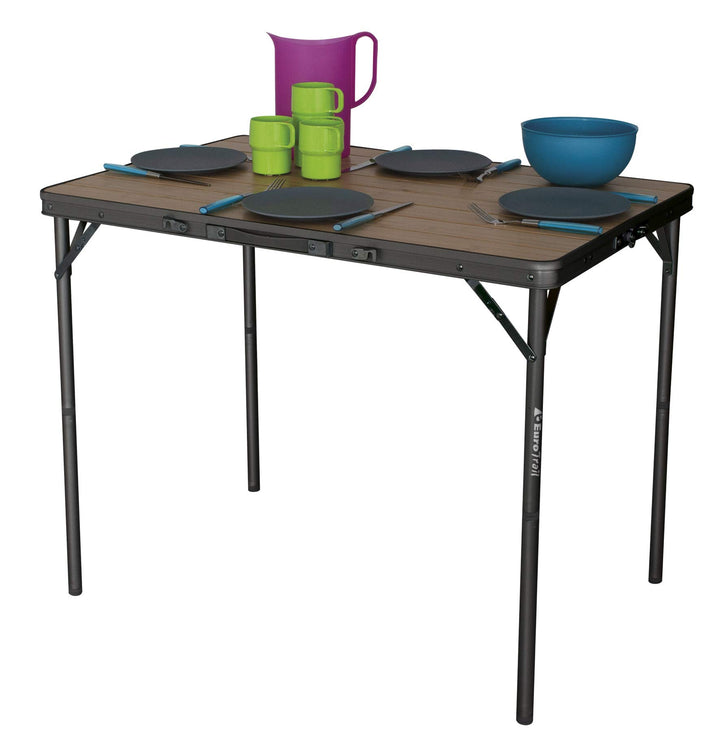 Eurotrail campingtafel Balazuc - bamboe - inklap