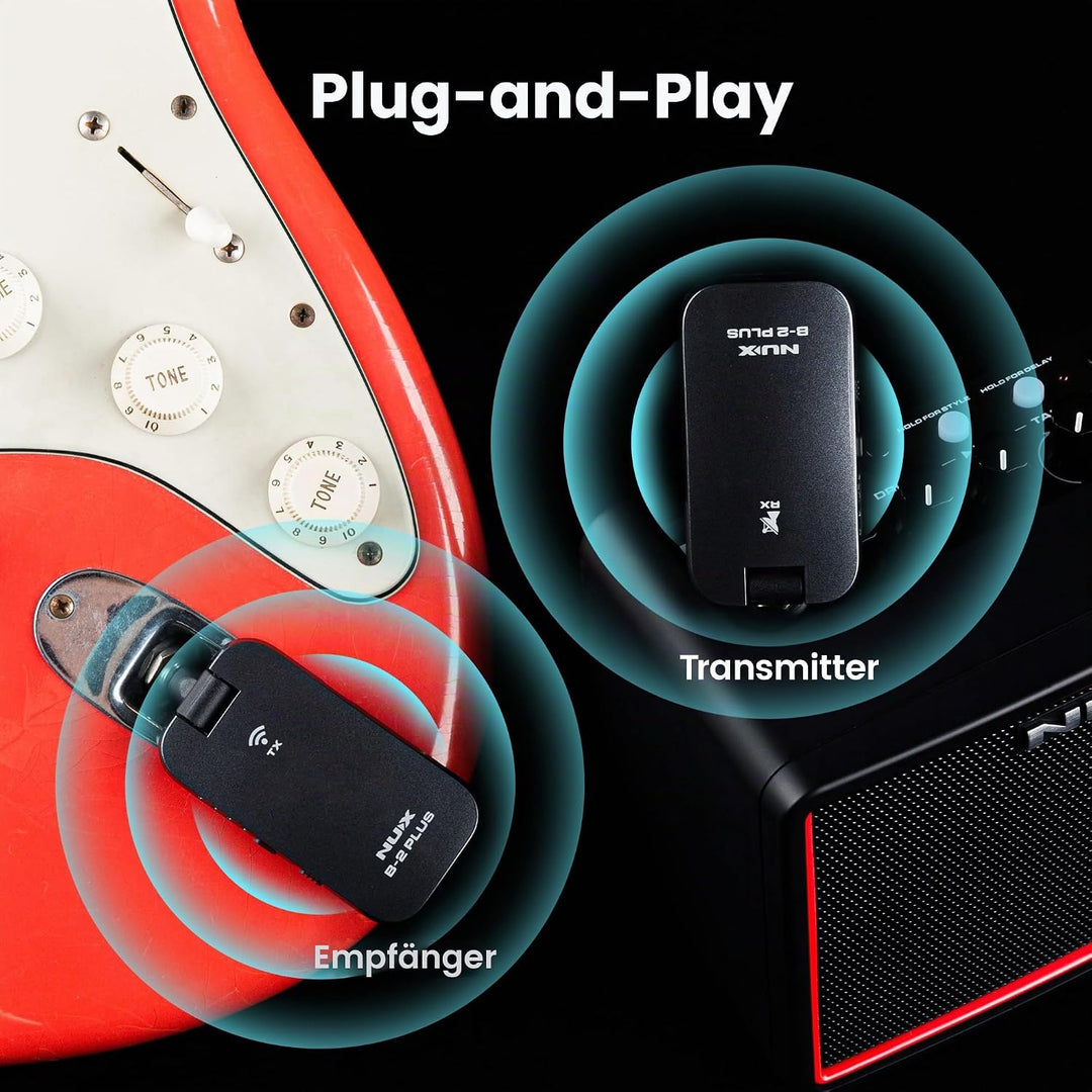 NUX B-2 Plus Ansteck Gitarren-Funksystem Übertragungsart (Details):Kabellos, Funk