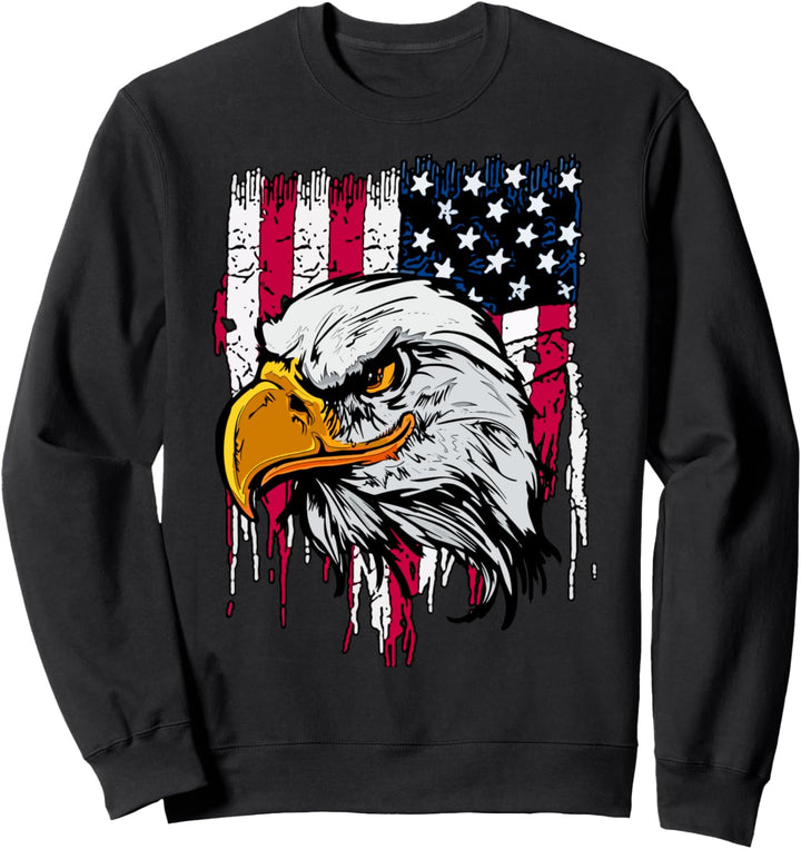 Eagle Amerikanische Flagge Sweatshirt