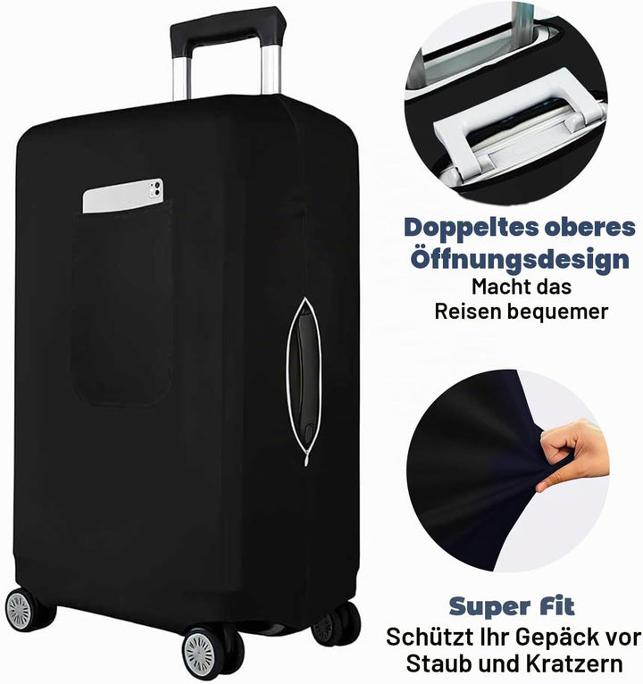 Morbuy Elastisch Kofferschutzhülle, Klein Kofferhülle Schwarz mit Reissverschluss, Suitcase Luggage